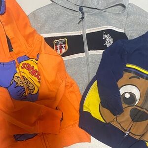 U.S. Polo Assn. Gray and Navy Kids Hoodie Trio